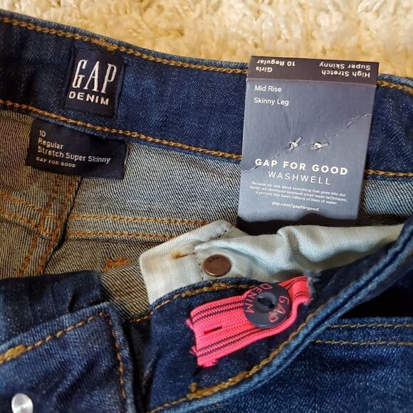 GAP High Stretch Super Skinny Mid Rise Jeans - Sz. 10 Regular - Picture 3 of 6